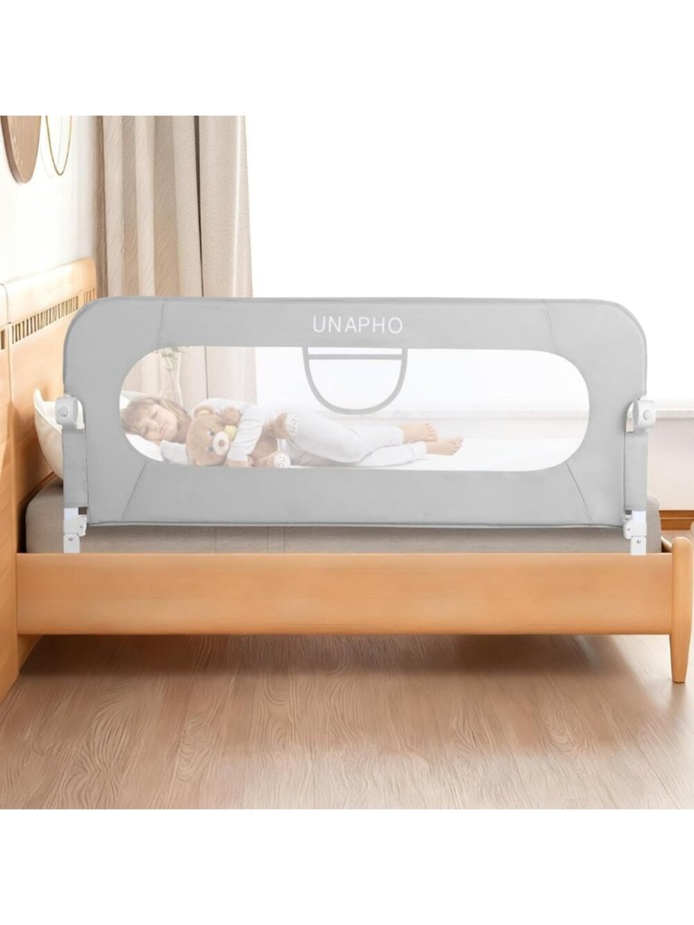 Extra Tall Toddler Bed Rail Guard, Swing Down Design for Twin/Full/Queen Beds